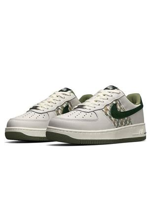 Nike air force 1 light gray green3 фото