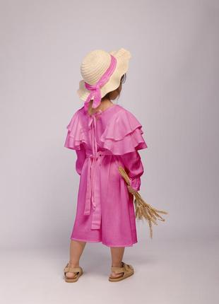 Льняна сукня sofia з рюшами довжини міді (виробник miocaroua) 3