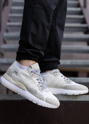 Adidas nite jogger white2 фото