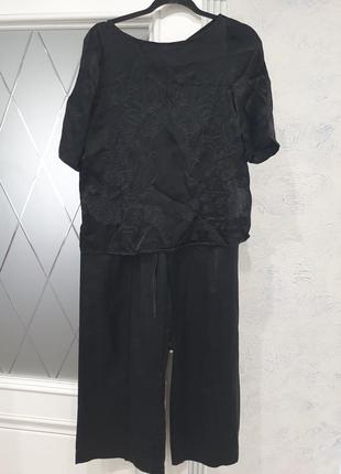 Прогулочный комплект блуза и широкие брюки zara