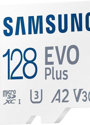 Карта пам'яті samsung microsdxc 128gb c10 uhs-i r130mb/s evo plus + sd (mb-mc128ka/eu)4 фото