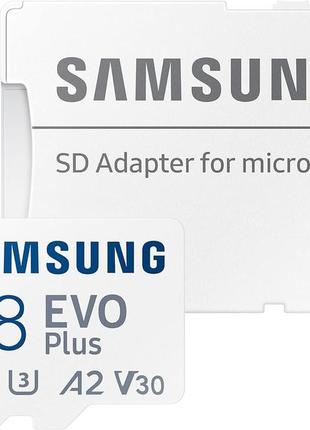 Карта пам'яті samsung microsdxc 128gb c10 uhs-i r130mb/s evo plus + sd (mb-mc128ka/eu)6 фото