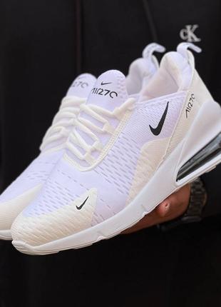 Кроссовки белые сетка, текстиль, nike air max 270 white10 фото