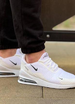 Кроссовки белые сетка, текстиль, nike air max 270 white2 фото