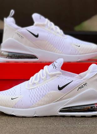 Кроссовки белые сетка, текстиль, nike air max 270 white4 фото