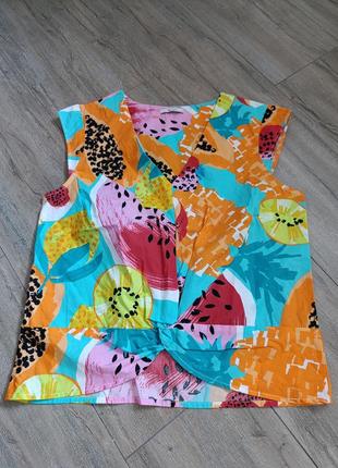 Топ в фруктовий принт новий