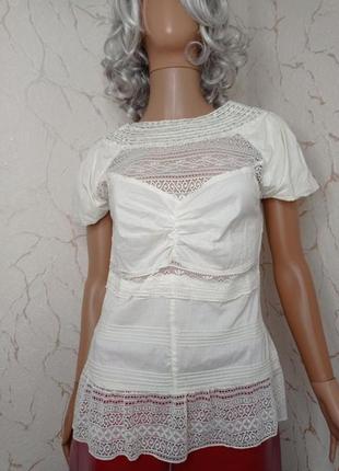 Блуза з бавовни та мережива ніжна романтична asos