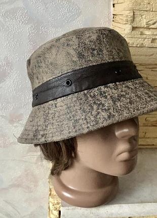 Текстильная шляпа панама их эко замши 54-55 см