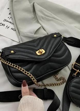 Сумка через плечо кросс боди amica bag 2 ремешка в стиле wallet