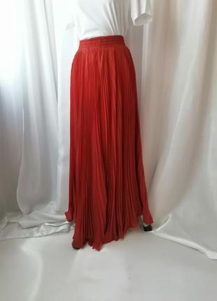 Шикарна довга спідниця шифон пліссе на підкладці