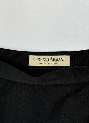 Giorgio armani черная юбка миди карандаш черная базовая офисная винтаж с карманами4 фото