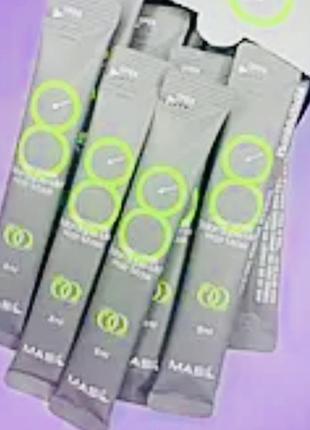М'яка відновлює маска для волосся masil 8 seconds salon super mild hair mask green