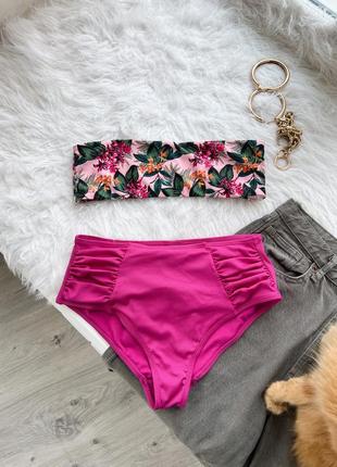 Яркий розовый купальник вы соки плавки primark