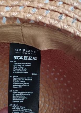 Капелюх. oriflame. капелюх із соломи. солом'яний капелюх. не колеться.7 фото