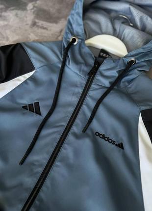 Чоловічий спортивний костюм adidas на весну у сіро-чорному кольорі premium якості, стильний та зручний костюм на кожен день5 фото