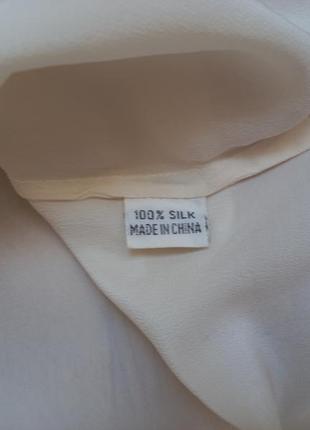 Milano pura-seta шелковая блуза 100% silk s-m-размер.3 фото