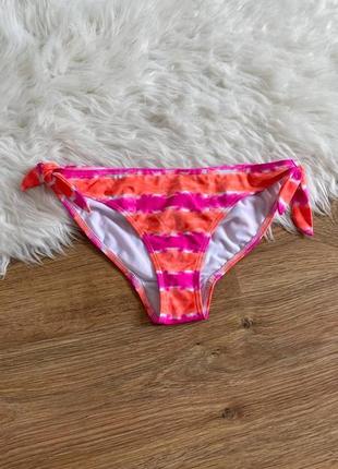 Купальний низ у яскраву помаранчево-рожеву смужку matalan розмір 12