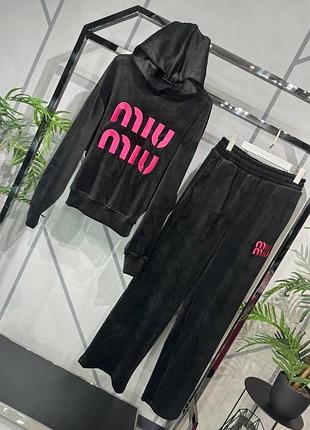 Костюм женский велюр на хб основе uirn малиновый