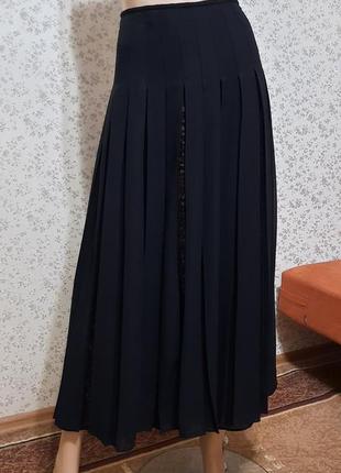 Спідниця per una marks & spencer р. 16 шифон пайетки пліссе у складку