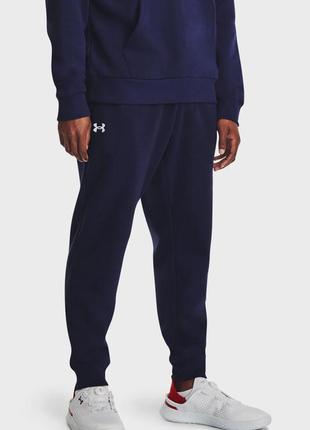 Чоловічі темно-сині спортивні штани ua rival fleece joggers