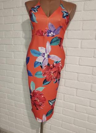 Квіткова літня сукня міді, missguided, s.