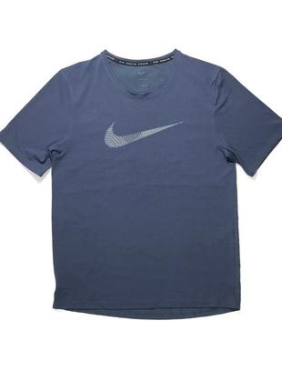 Футболка nike pro running division для бега тренировок рефлективная с большим лого суш swoosh