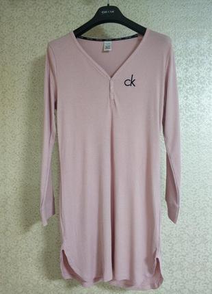 Calvin klein sleepwear актуальна брендова нічна сорочка ночнушка пеньюар комбінація бренд calvin klein, р. м