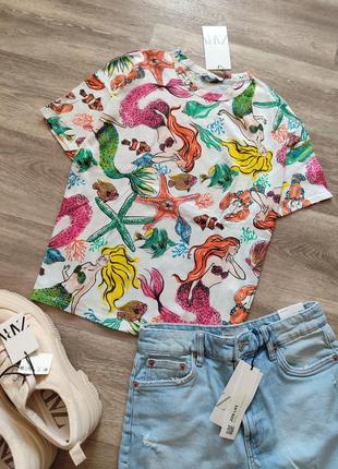 Оверсайз футболка zara нова колекція розмір s. m. l