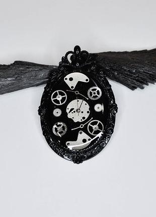 Стимпанк брошь кулон