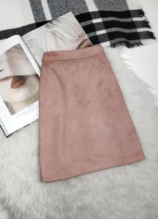 Юбка мини замш от primark