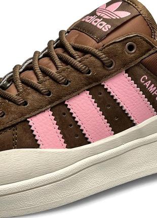 Новинка жіночі кросівки adidas originals campus x bad bunny brown pink5 фото