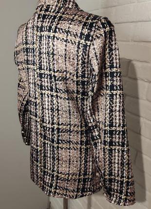 Жіночий піджак з принтом під тканину твіду. s.4 фото