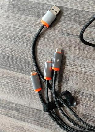 Универсальный кабель 3 в 1 type c lightning micro usb