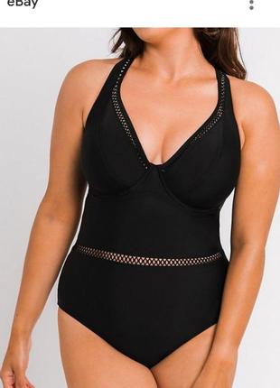 75g суцільний чорний купальник curvy kate class plunge swimsuit