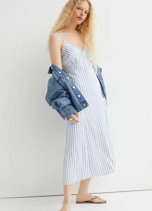 Платье миди в полоску от h&m