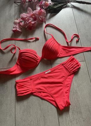 Купальник h&m яскравий кораловий