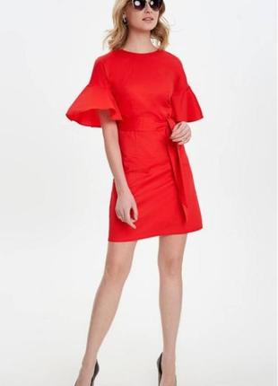 Червона сукня пряме плаття xs 422 фото