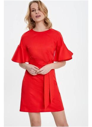 Червона сукня пряме плаття xs 421 фото