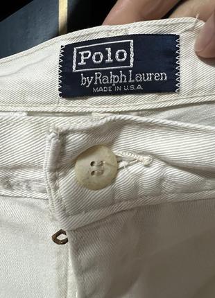 Штани polo ralph lauren, вінтажні штани білого кольору american vintage hollywood3 фото
