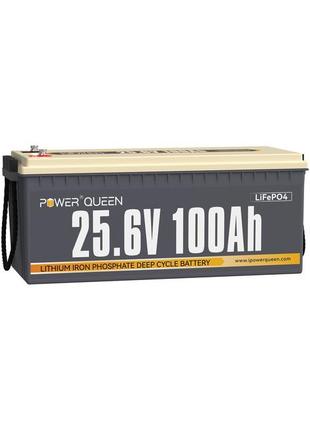 Акумулятор lifepo4 100а·год 25,6v bms powerqueen (німеччина)