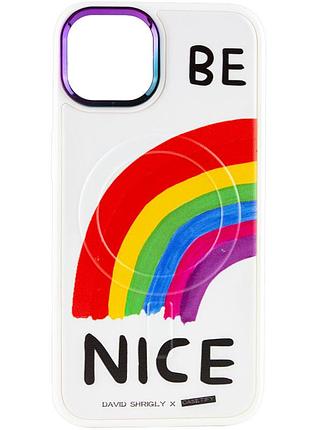 Tpu+pc чохол funny pictures with magsafe для apple iphone 13 (6.1")