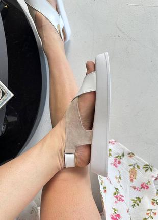 Босоніжки з натуральної шкіри6 фото