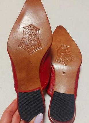 Мюли vrai cuir leather handmade shoes.4 фото