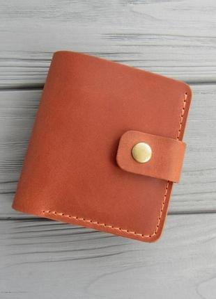 Кишеньковий шкіряний гаманець ручної работы_коричневый1 фото