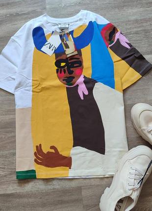 Футболка zara принт justine franco розмір s. m. l оригінал new collection