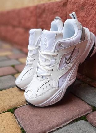 Кросівки nike m2k tekno білі з чорним та сріблом8 фото