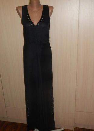 Макси платье из натуральной ткани рами (китайская крапива) motivi р. 8