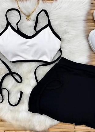 Костюм ( спідниця + топ) 💙7 фото