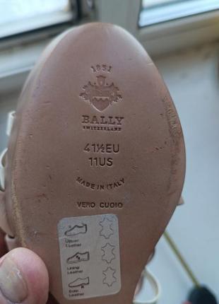 Трендовые кожаные босоножки bally.оригинал.made in italy р 41.26.5 см8 фото