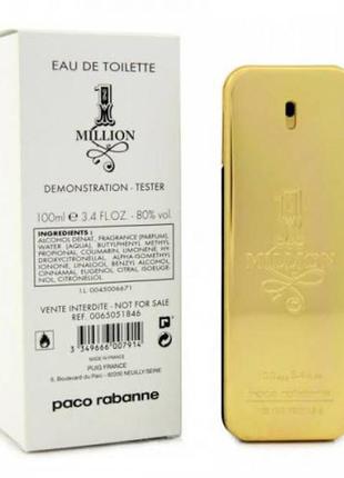 Tester чоловічий paco rabanne1 million 100 мл